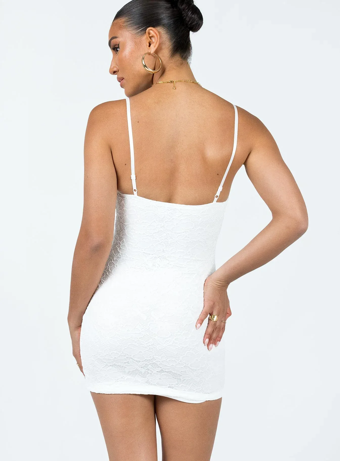 Cub Lace Mini Dress White