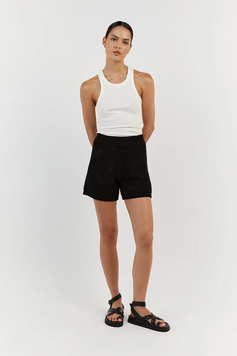 DENNY BLACK CROCHET SHORT