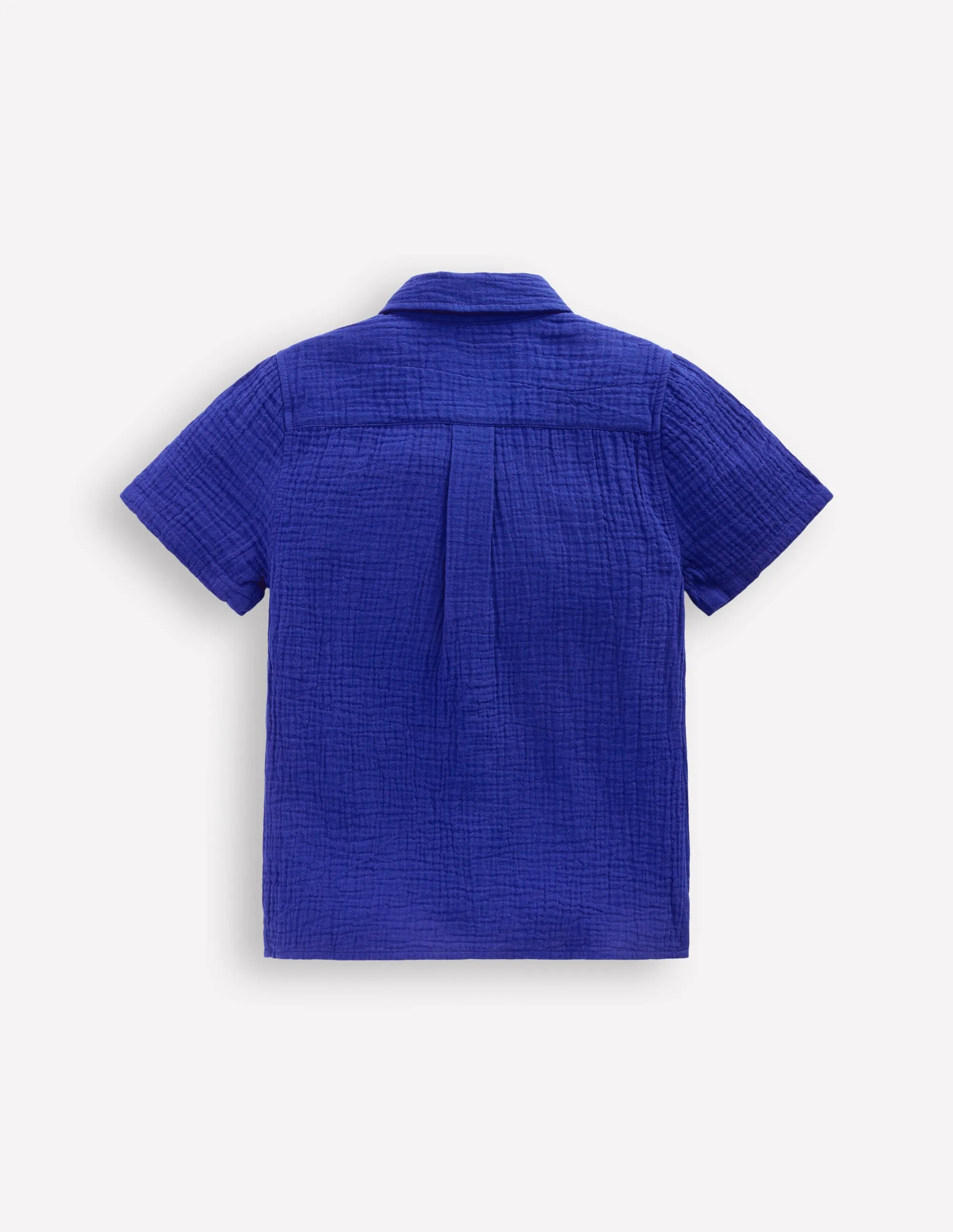 Double Cloth Shirt-Bright Blue