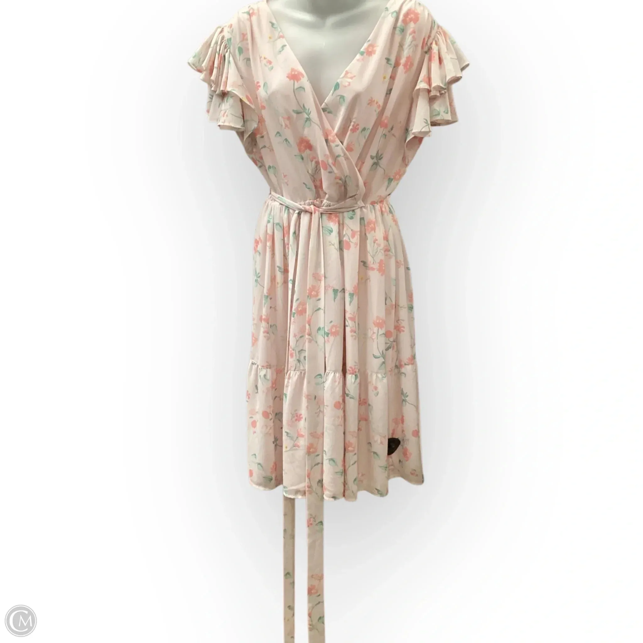 Dress Casual Midi By Clothes Mentor In Floral Print, Size: M