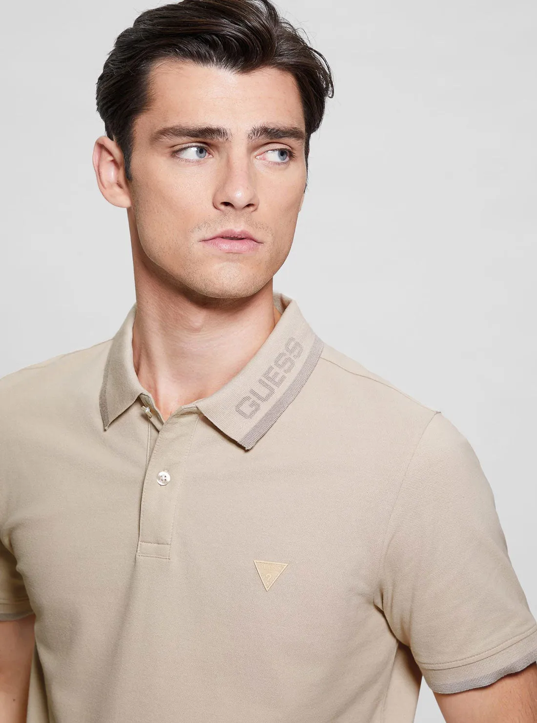 Eco Beige Lyle Short Sleeve Polo T-Shirt