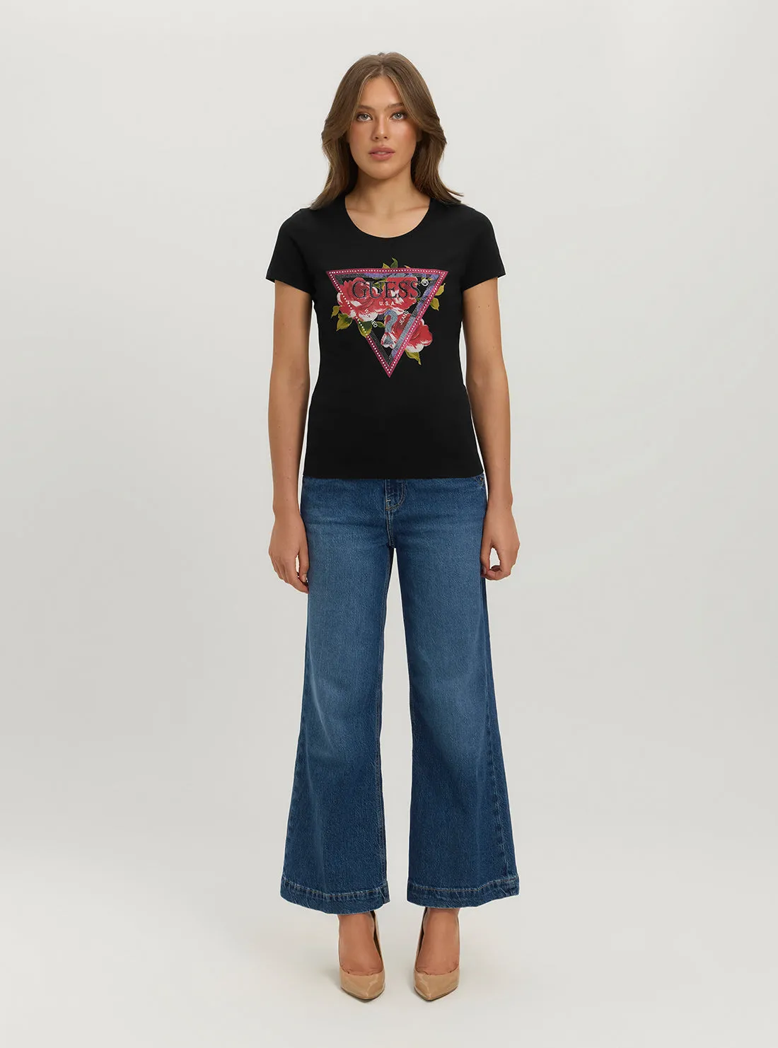 Eco Black Roses Logo T-Shirt