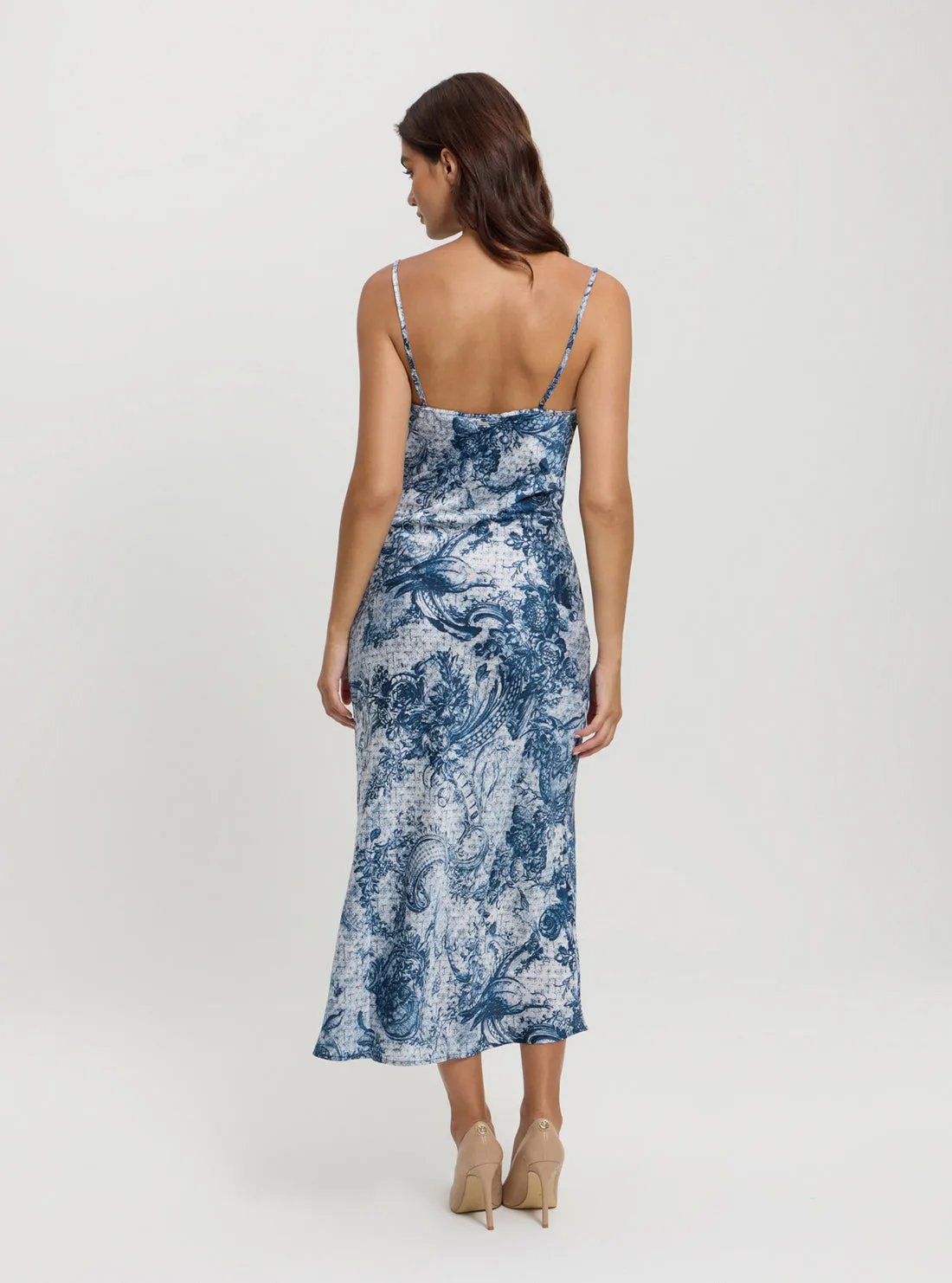 Eco Blue Print Akilina Maxi Dress