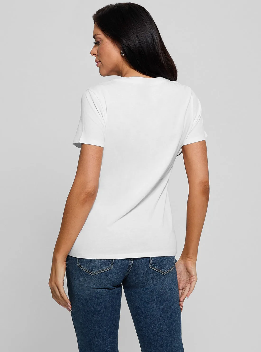 Eco White Script Logo T-Shirt
