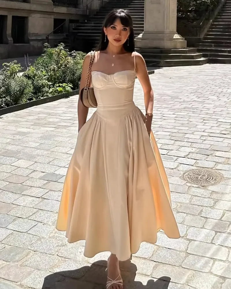 Elegant Events Corset Dress Sexy Strapless Midi Dresses