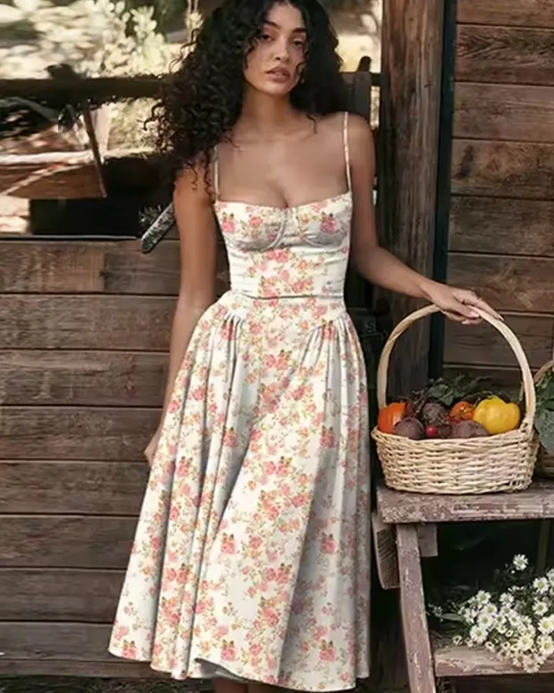 Elegant Events Corset Dress Sexy Strapless Midi Dresses