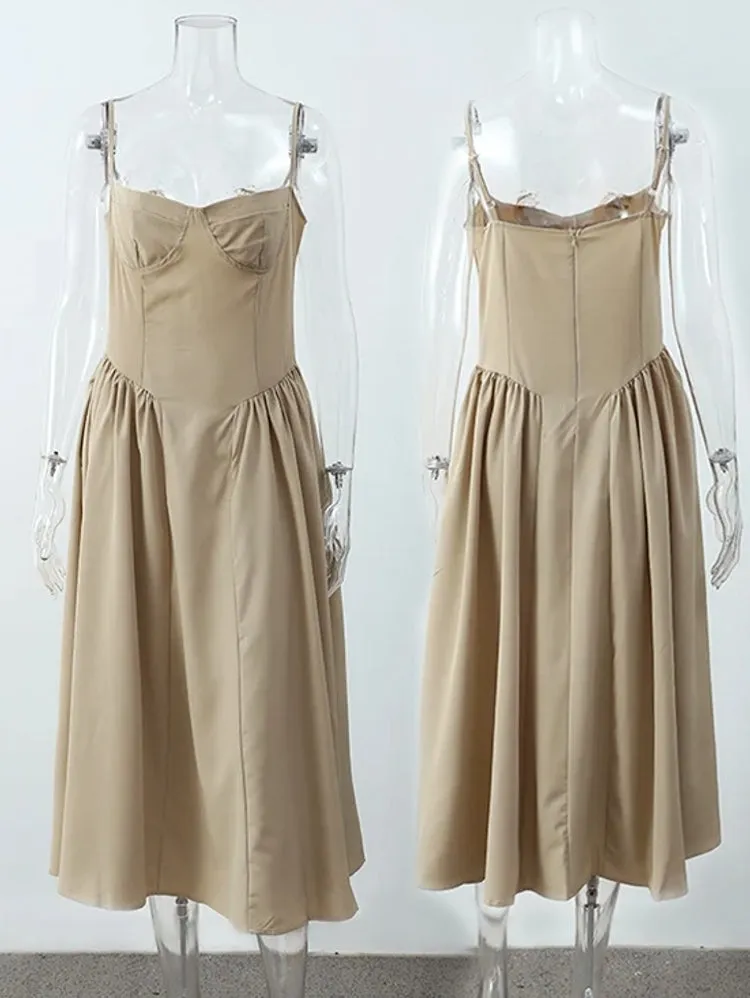 Elegant Events Corset Dress Sexy Strapless Midi Dresses