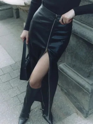 Elegant High Waist Black Long Dress