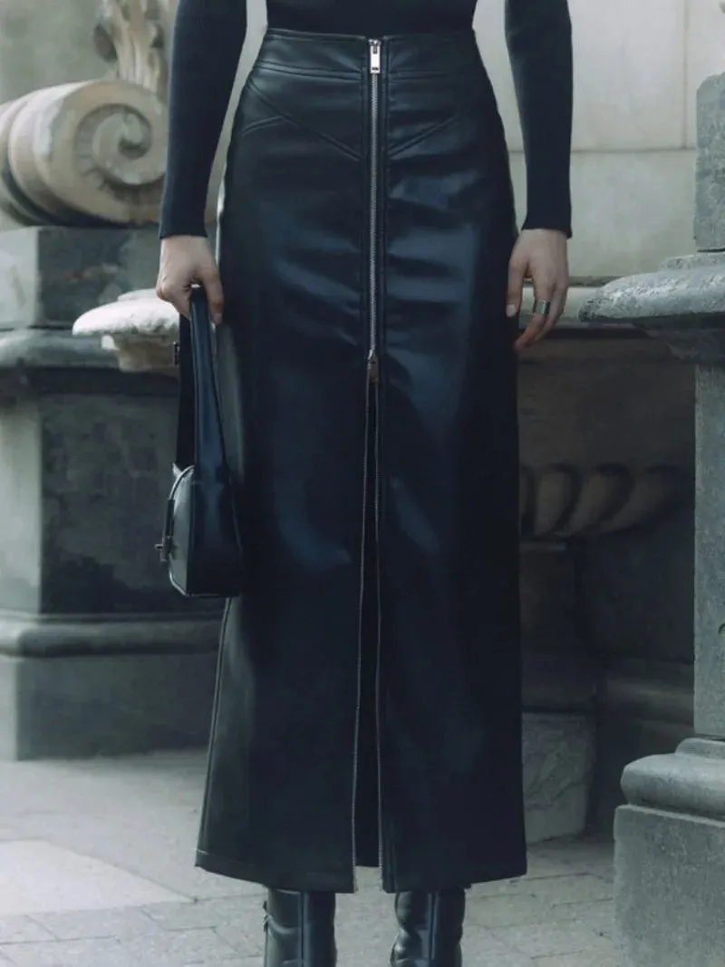 Elegant High Waist Black Long Dress