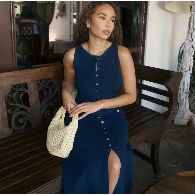 Elegant Lady Knitted Long Dresses
