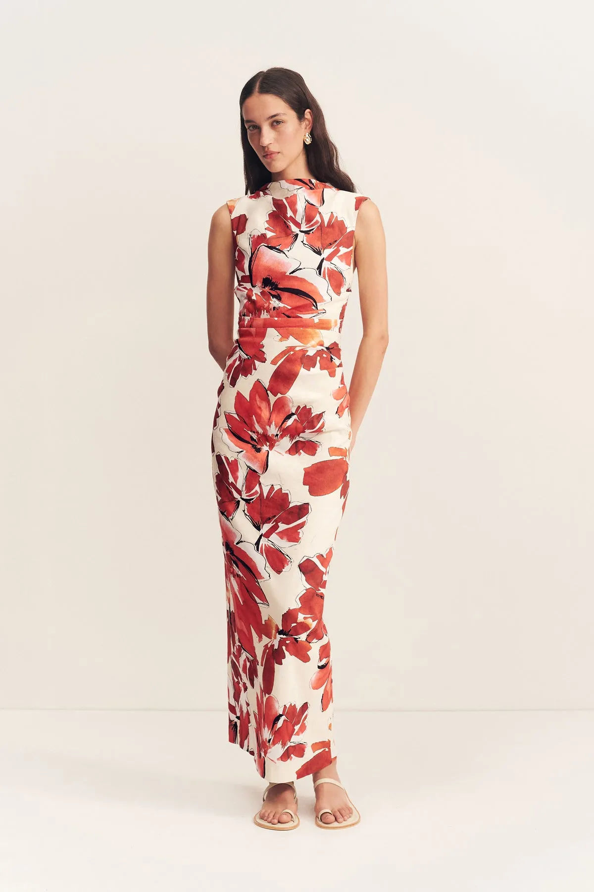EMBER DRAPED MAXI DRESS