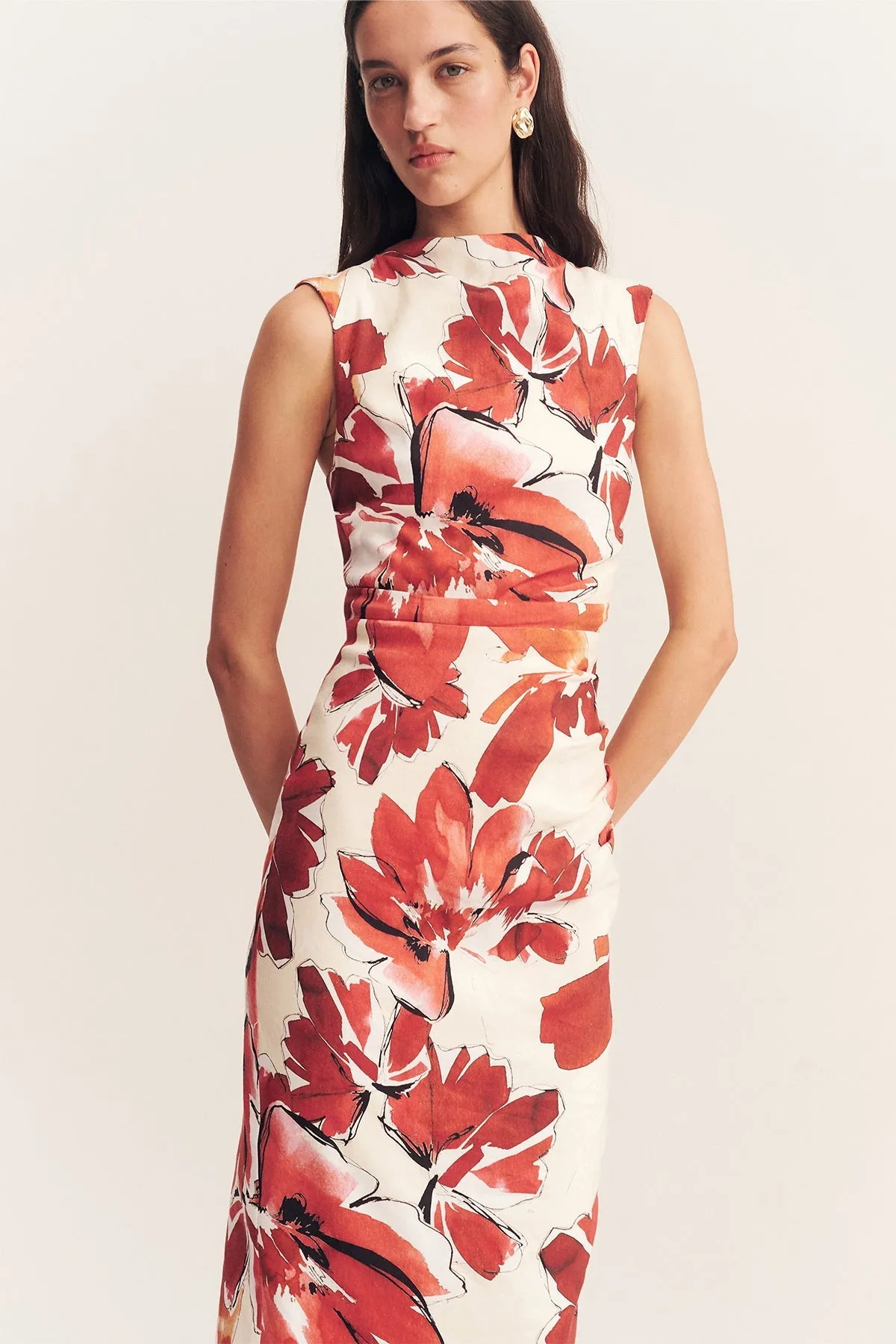 EMBER DRAPED MAXI DRESS