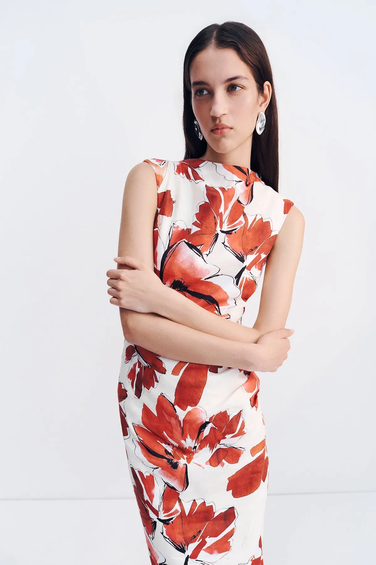 EMBER DRAPED MAXI DRESS