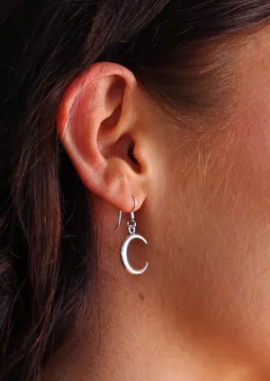 Enchanted Crescent Silver Earrings