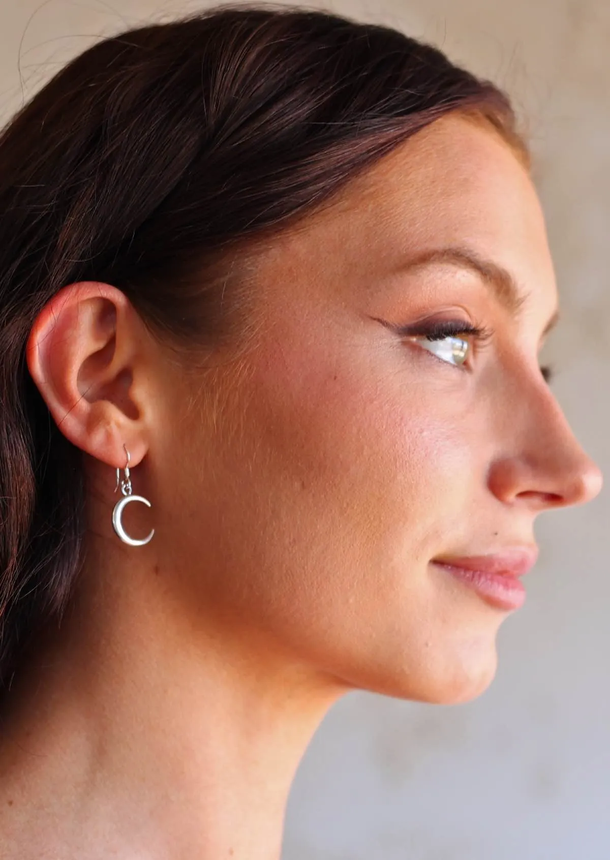 Enchanted Crescent Silver Earrings