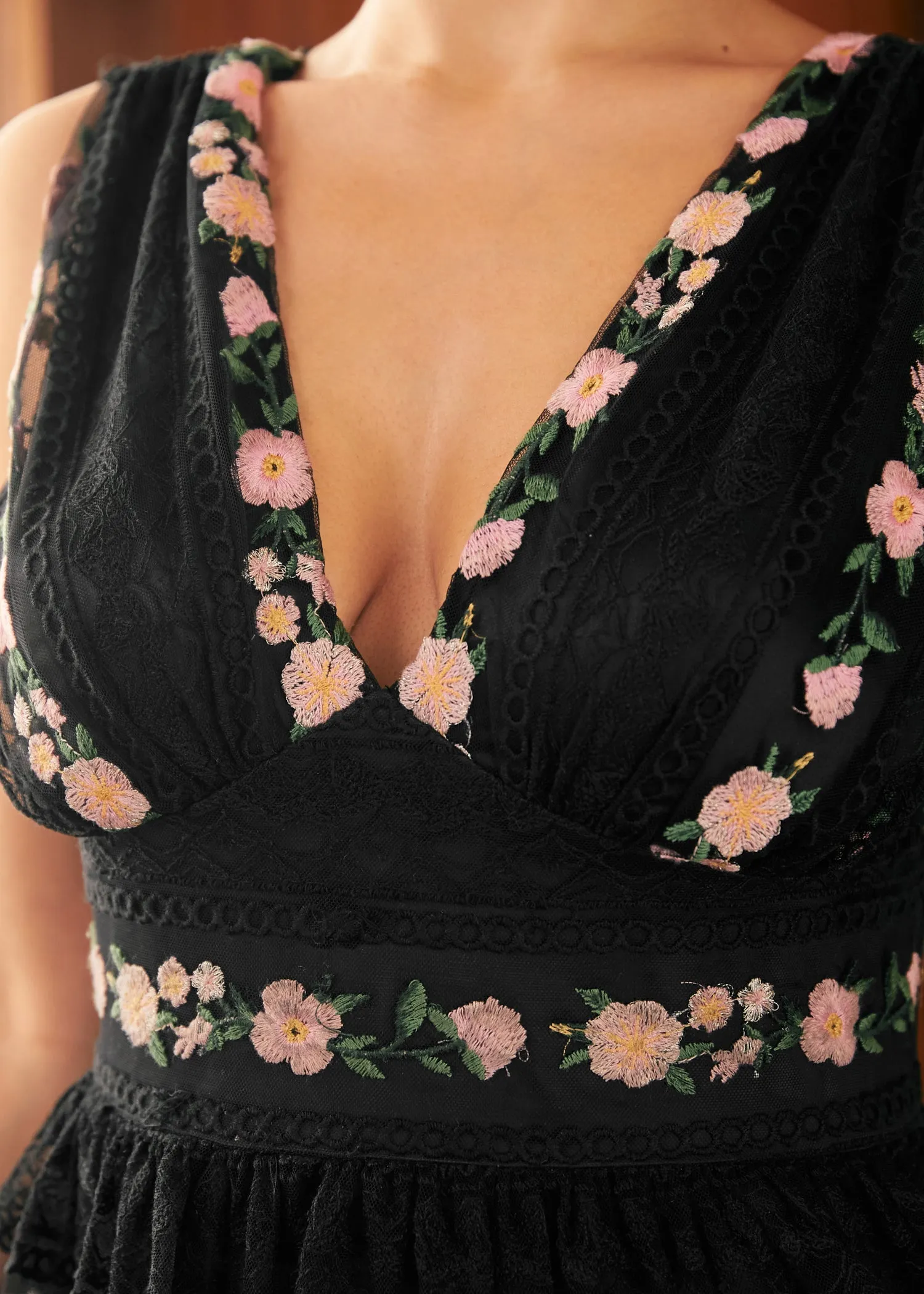 Enchanted Evening V-Neck Maxi Dress