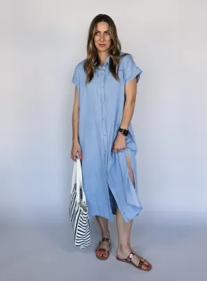 Energize Button Up Shirt Dress
