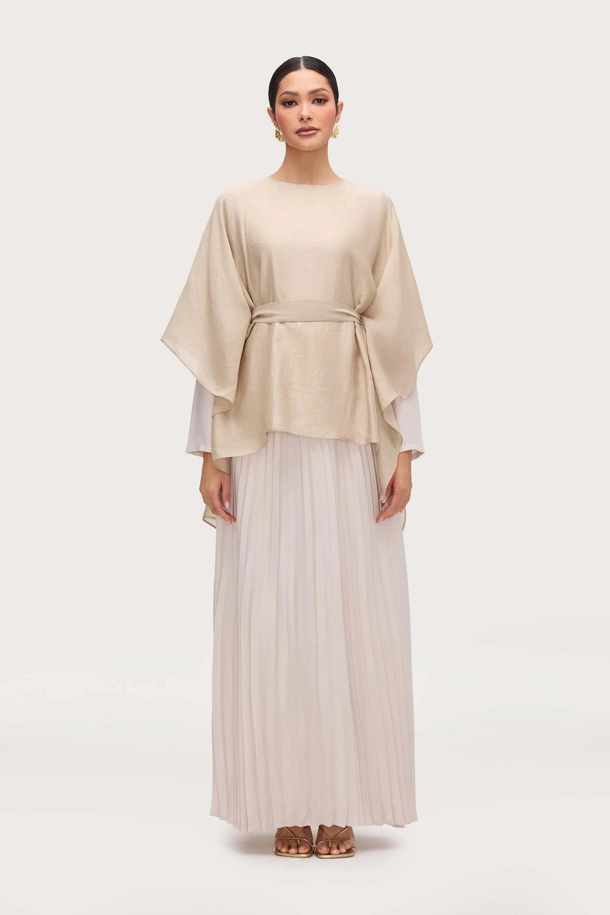 Ethereal Tie Waist Top - Stone