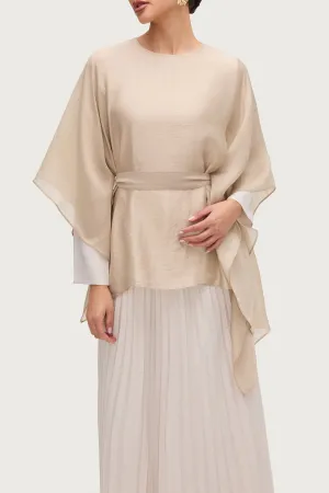 Ethereal Tie Waist Top - Stone