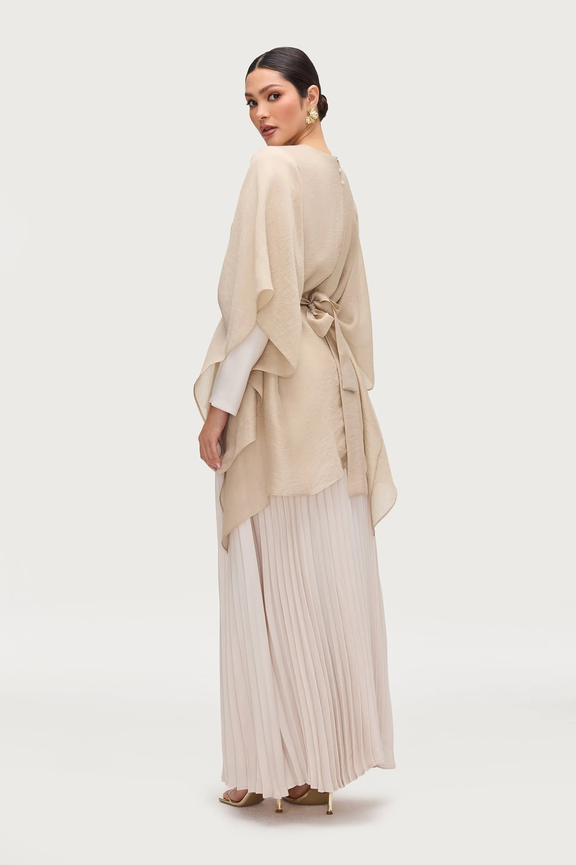 Ethereal Tie Waist Top - Stone