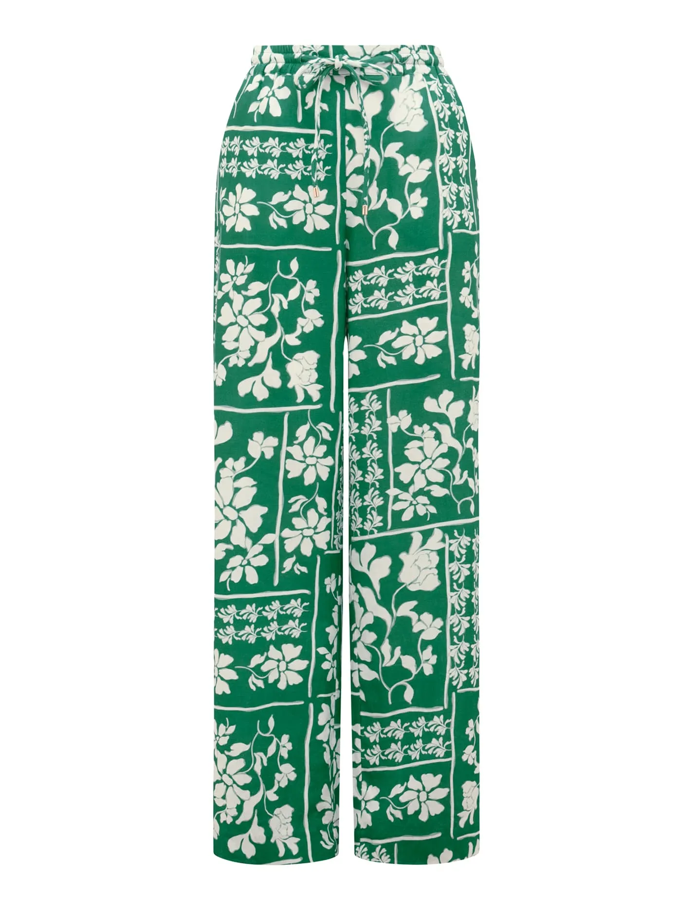Fallon Printed Wide-Leg Pants