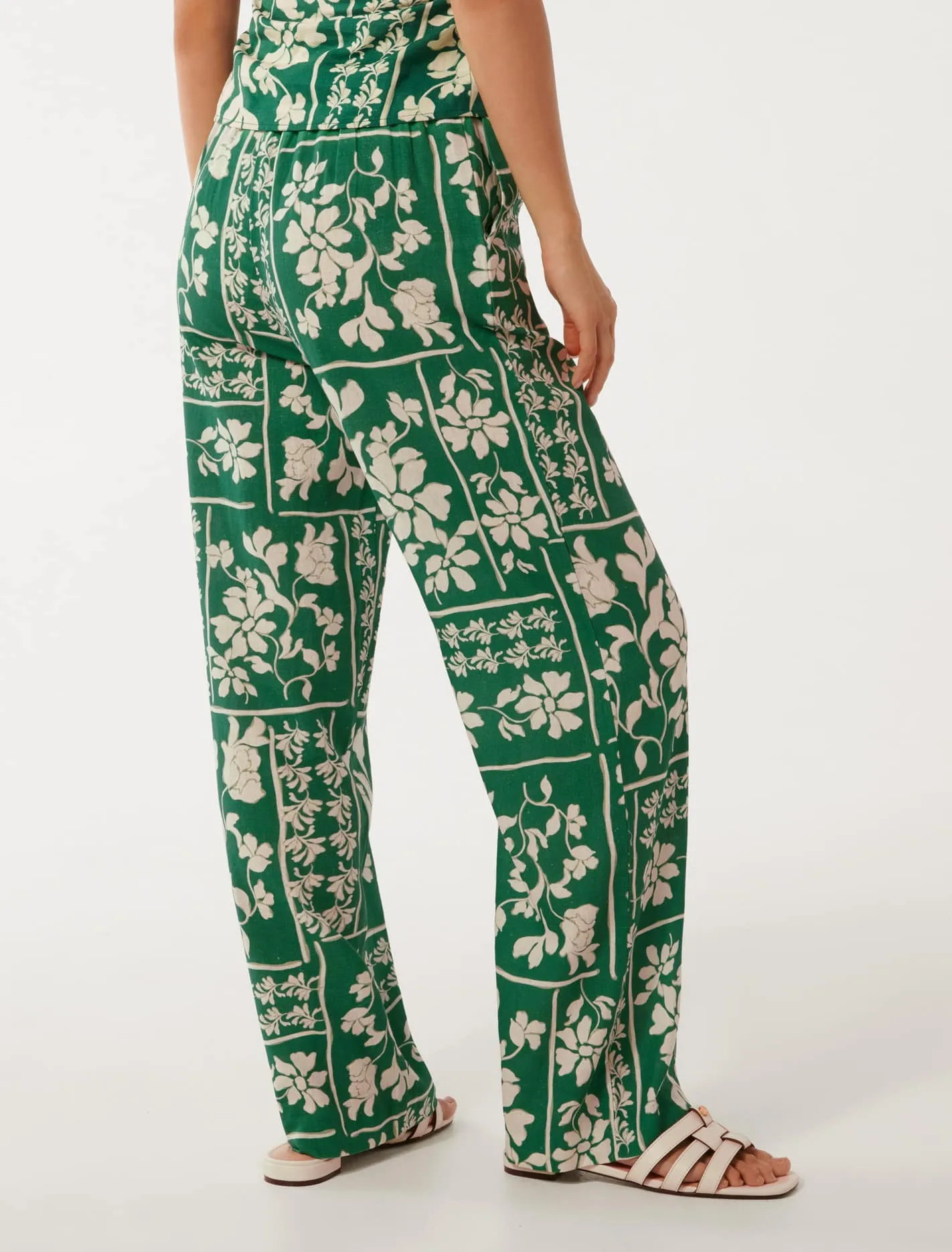Fallon Printed Wide-Leg Pants