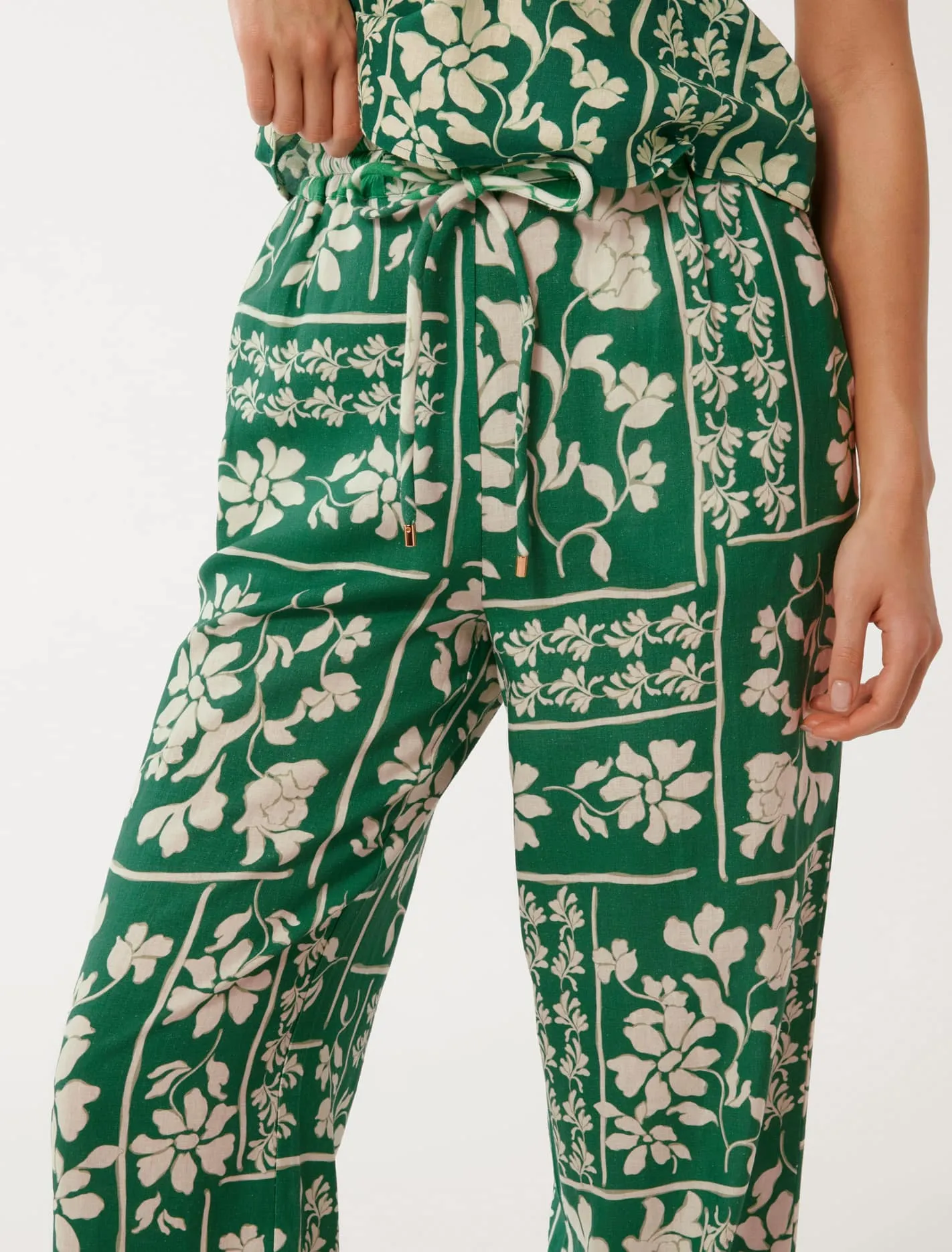 Fallon Printed Wide-Leg Pants