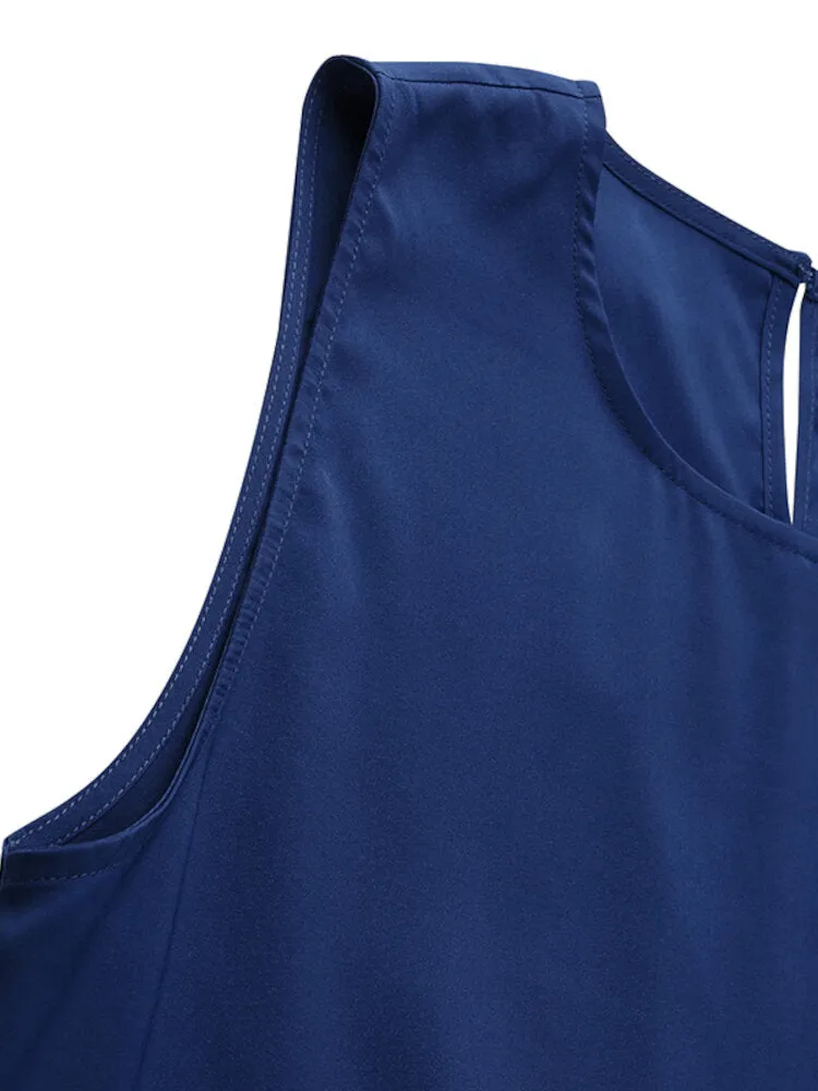 Fashion Dress For Women O-neck Casual Layered Maxi Dress