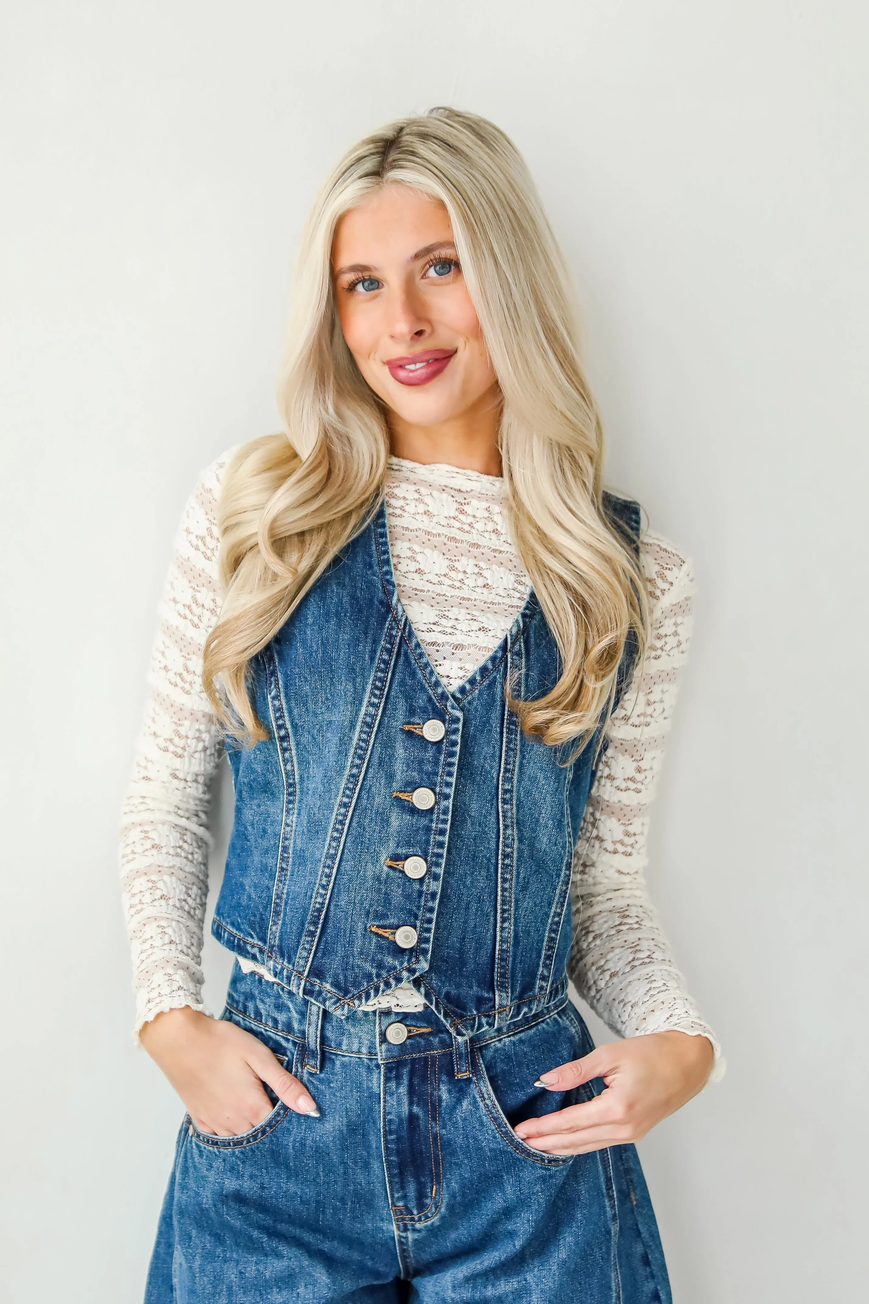 FINAL SALE - Polished Essence Denim Vest