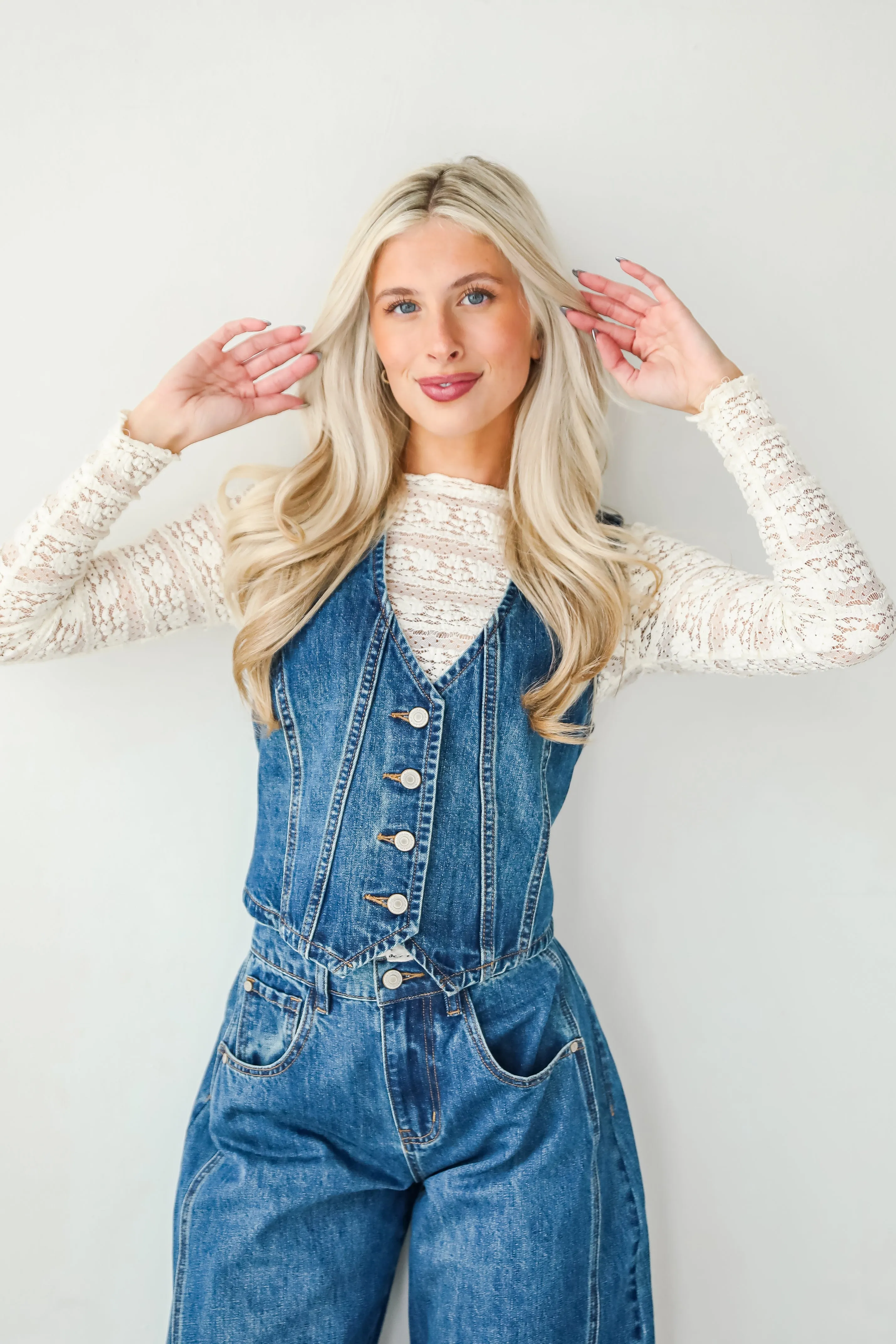 FINAL SALE - Polished Essence Denim Vest