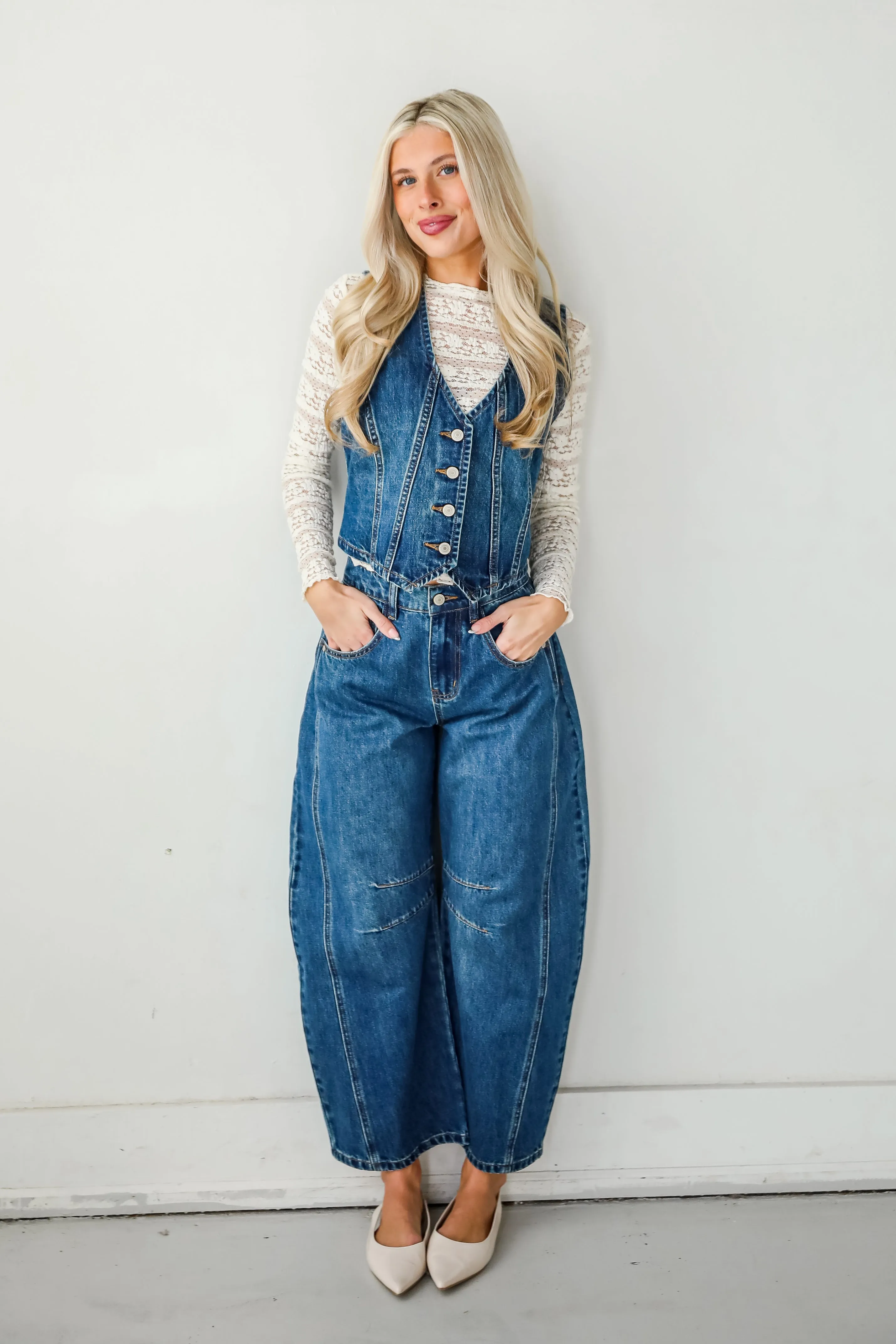 FINAL SALE - Polished Essence Denim Vest