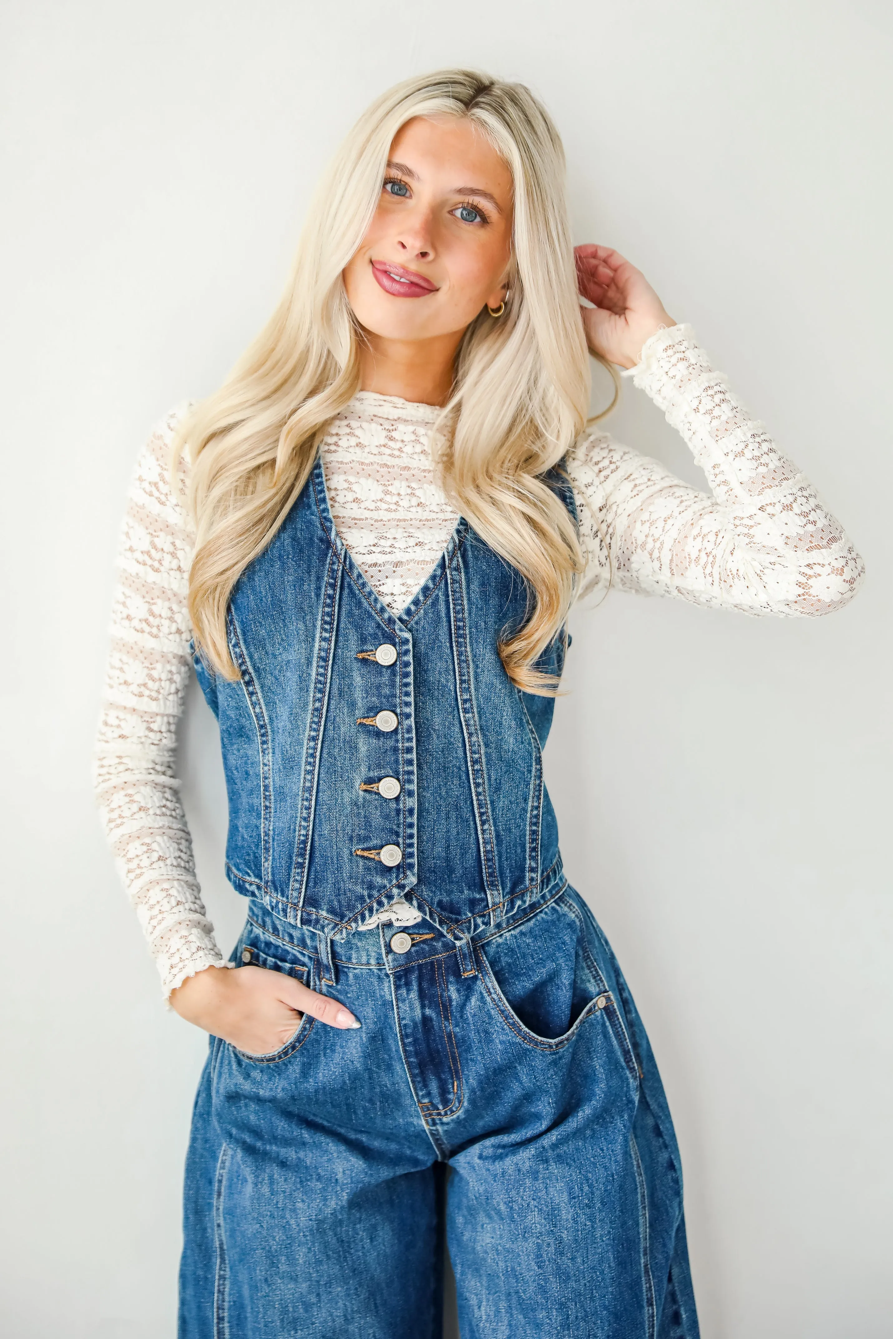 FINAL SALE - Polished Essence Denim Vest
