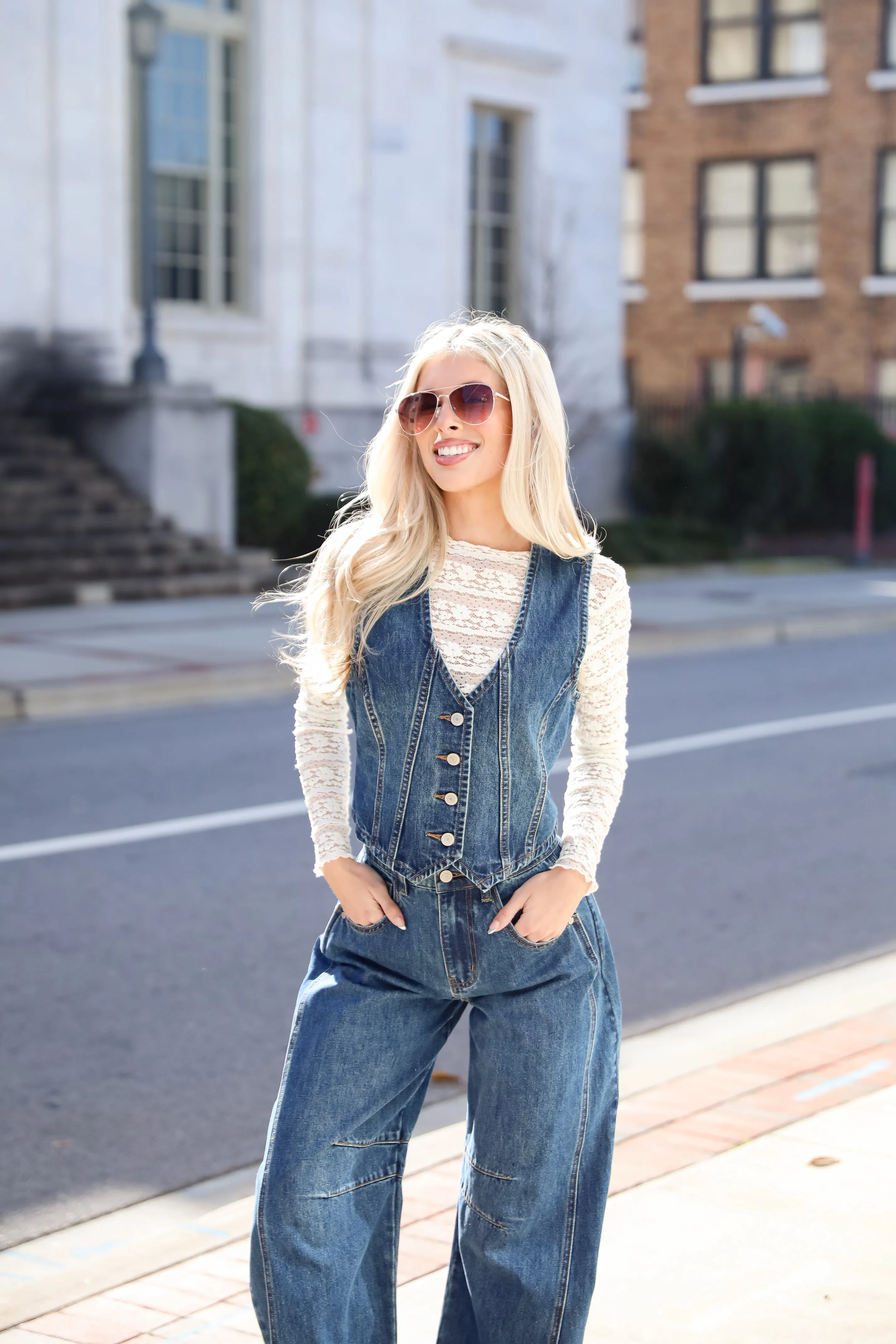 FINAL SALE - Polished Essence Denim Vest