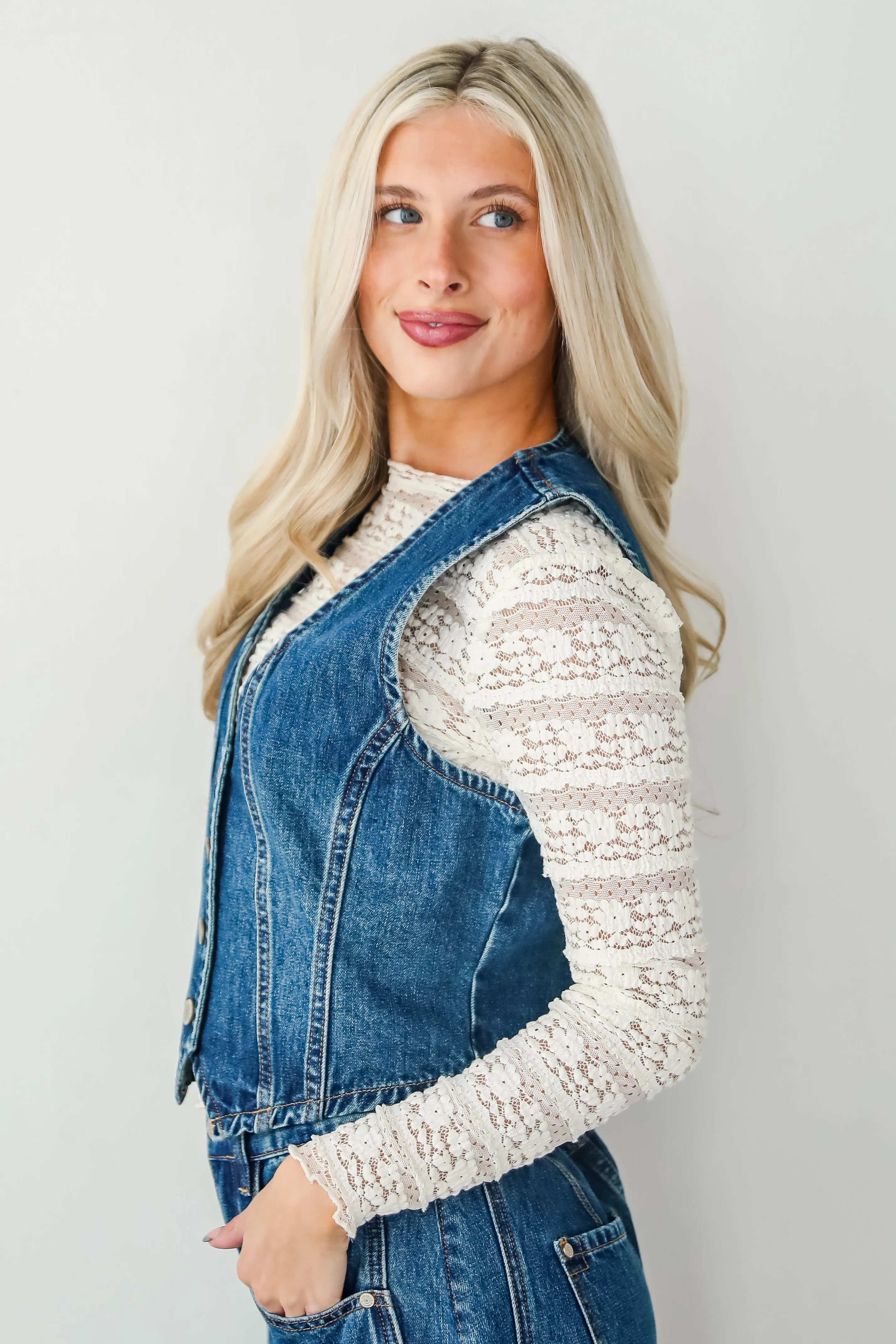 FINAL SALE - Polished Essence Denim Vest
