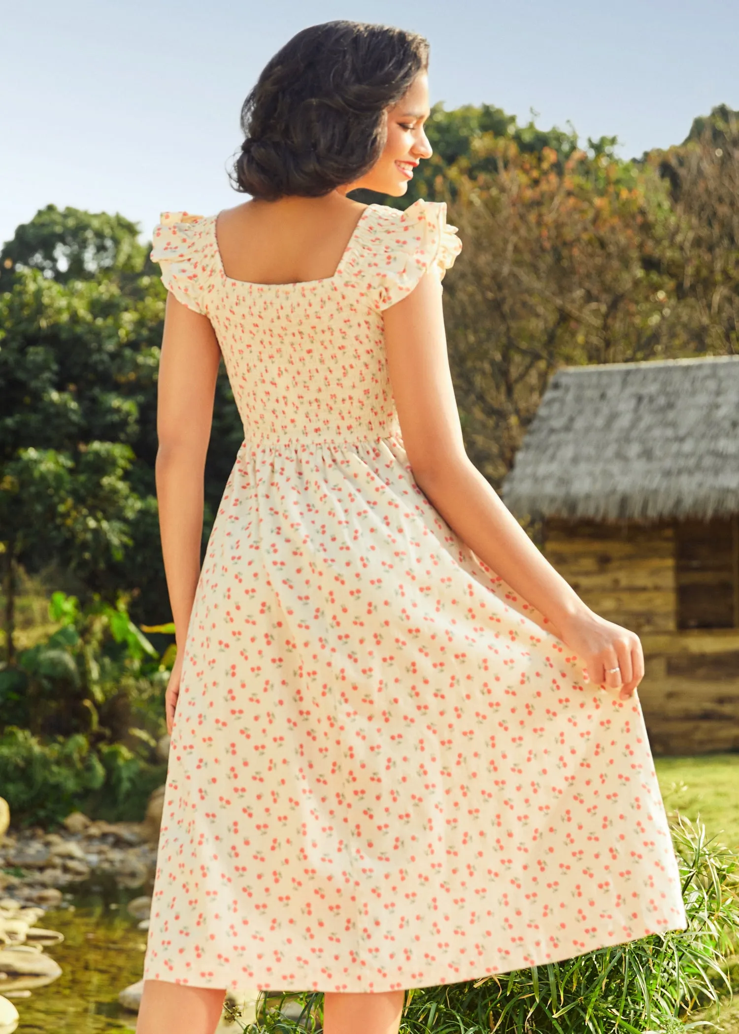 Flair and Square Babydoll Dress