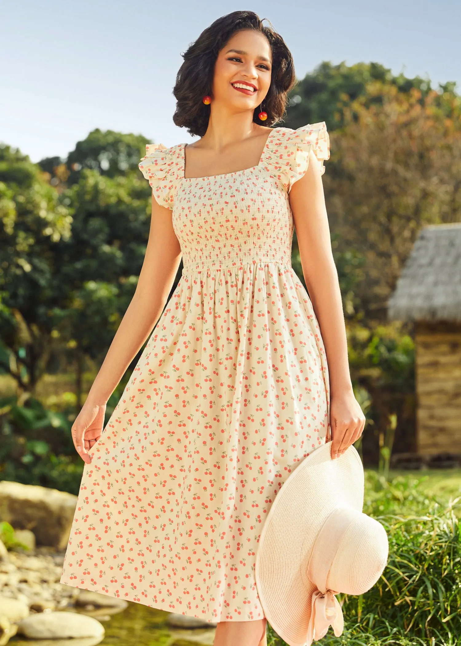 Flair and Square Babydoll Dress