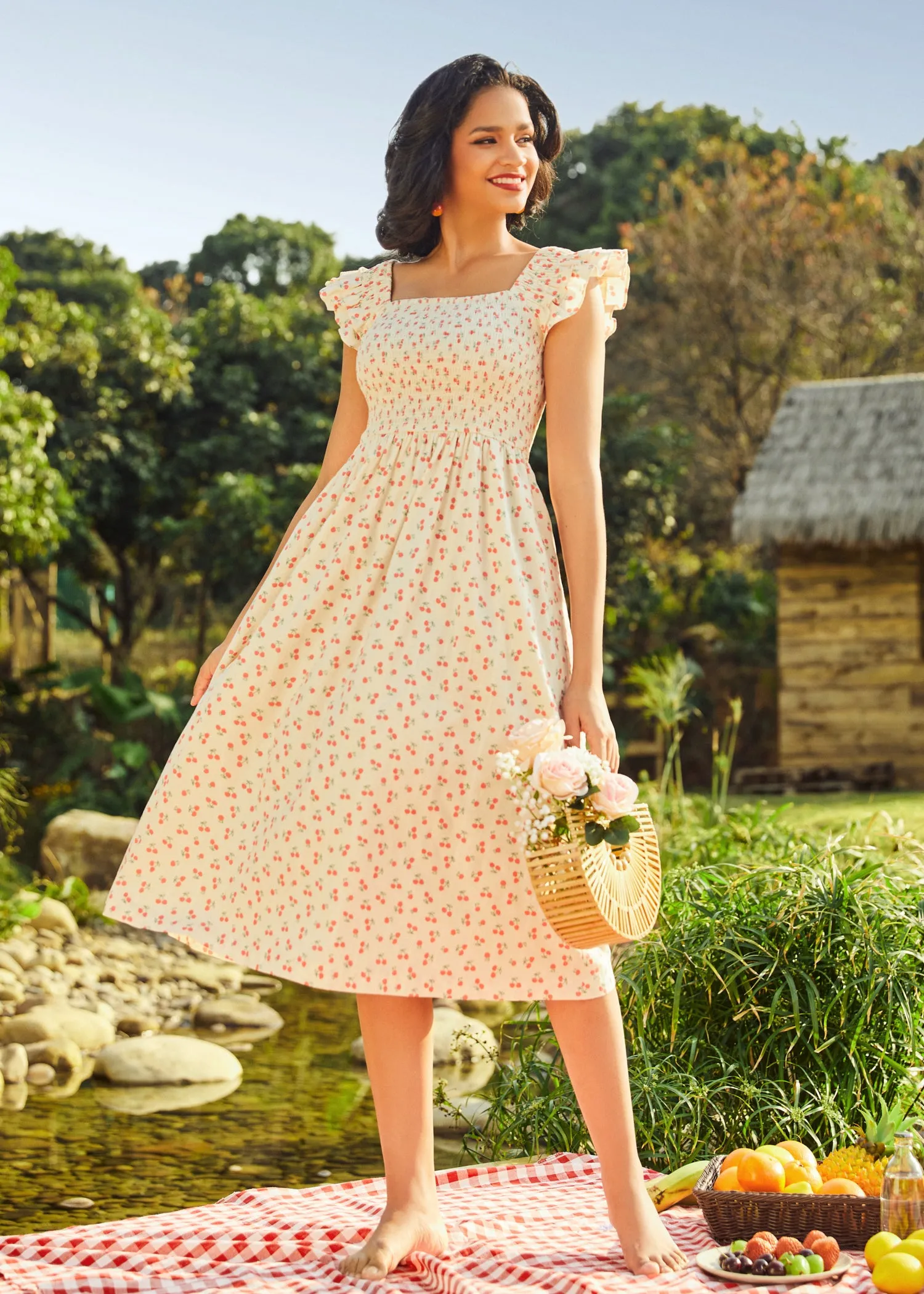 Flair and Square Babydoll Dress