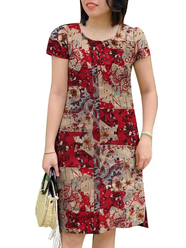 Floral Printed Mini Dress For Women