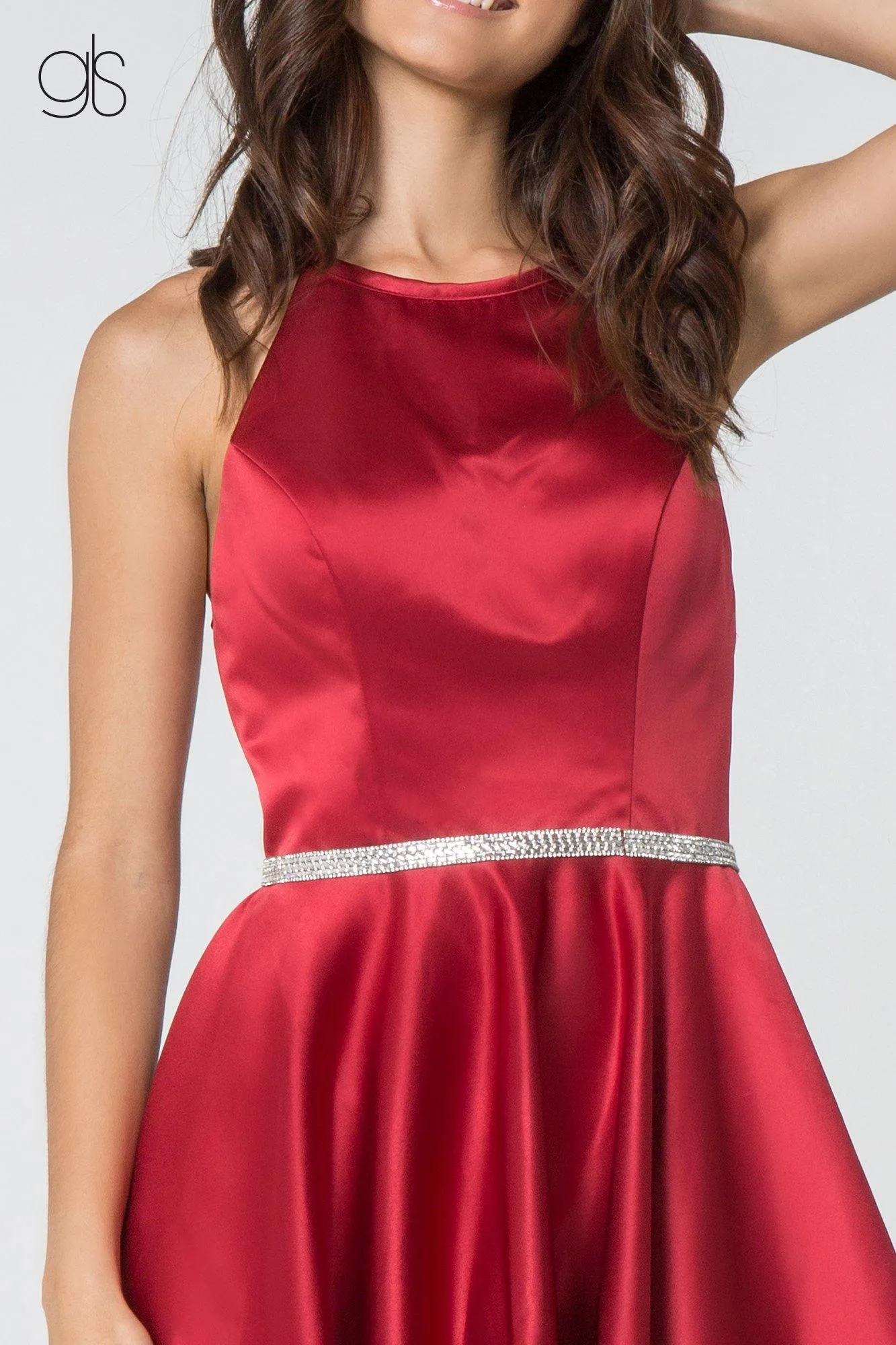 Formal Satin Short Dress Cocktail
