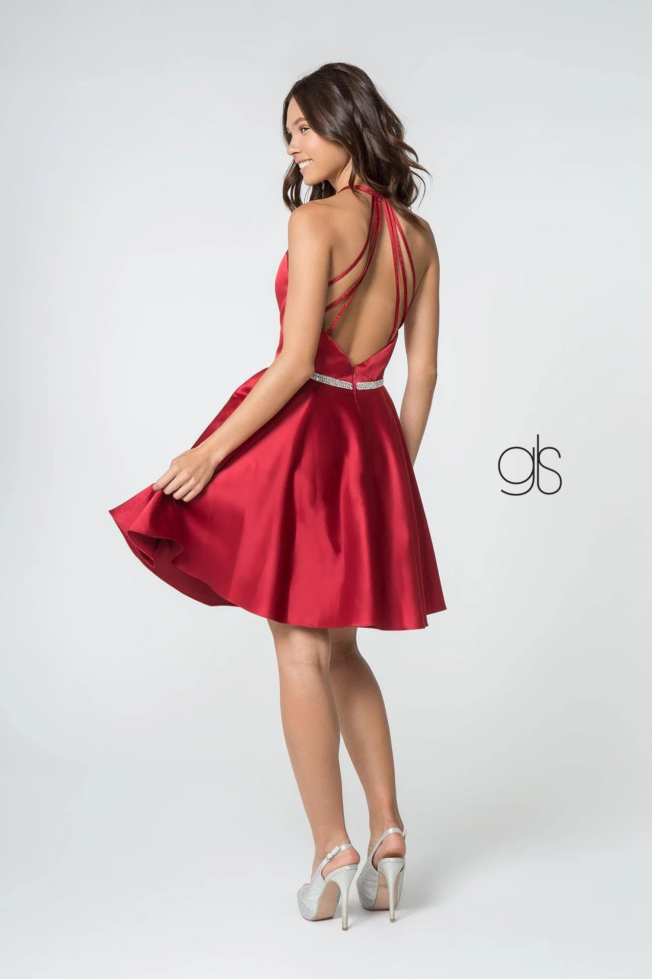Formal Satin Short Dress Cocktail