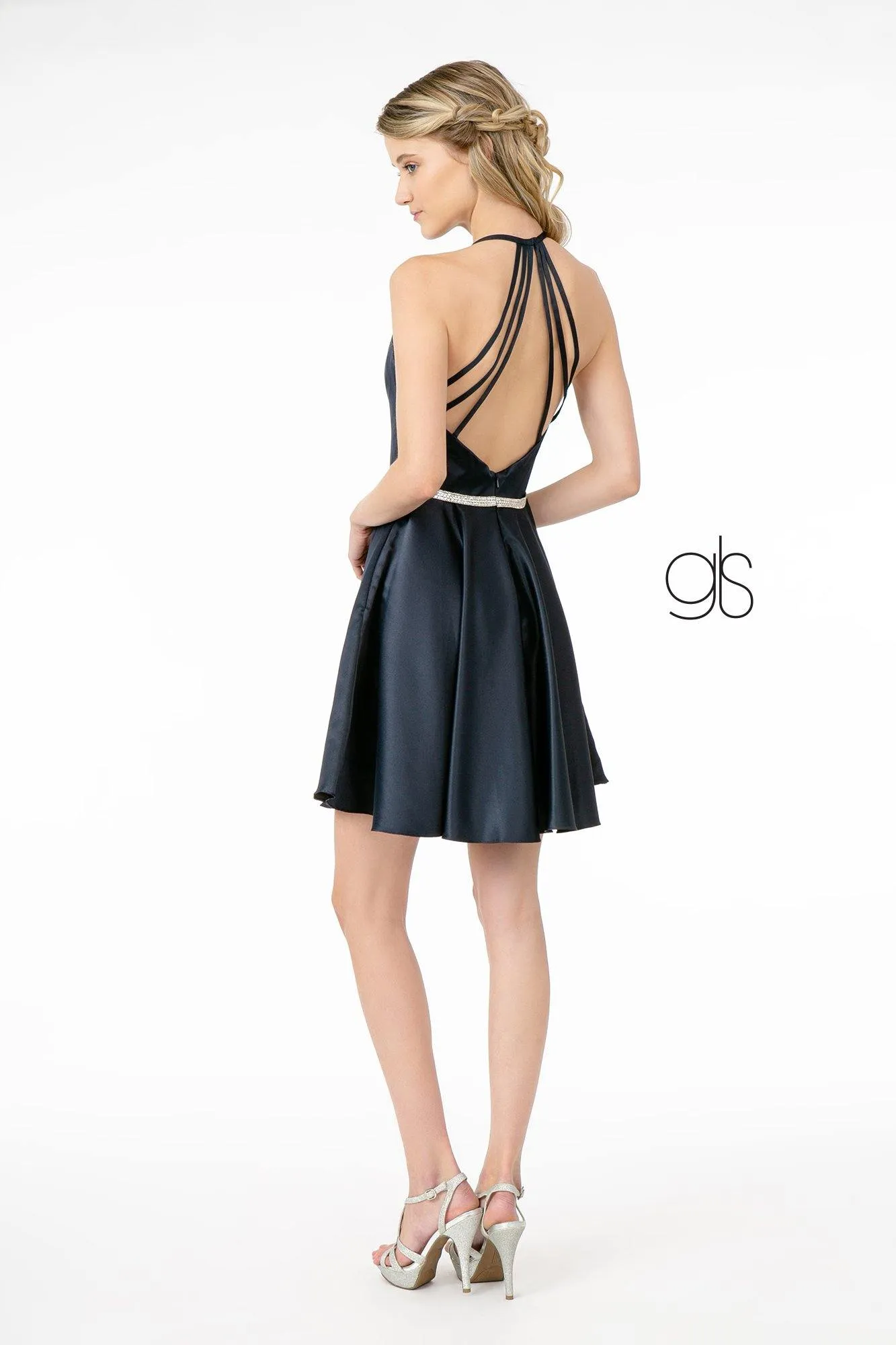 Formal Satin Short Dress Cocktail