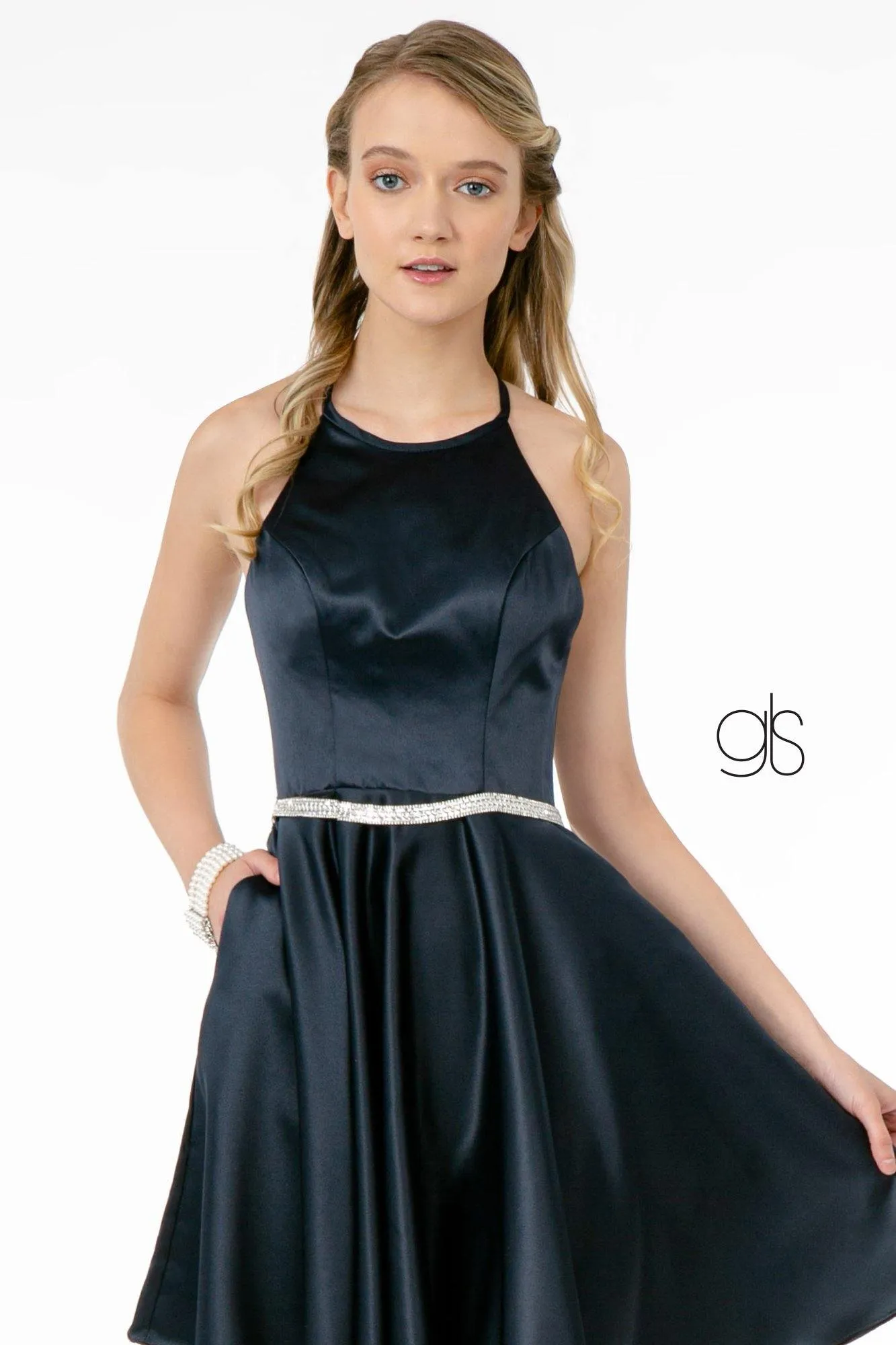 Formal Satin Short Dress Cocktail