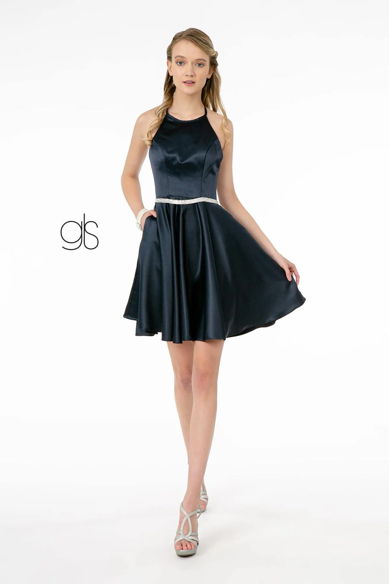 Formal Satin Short Dress Cocktail