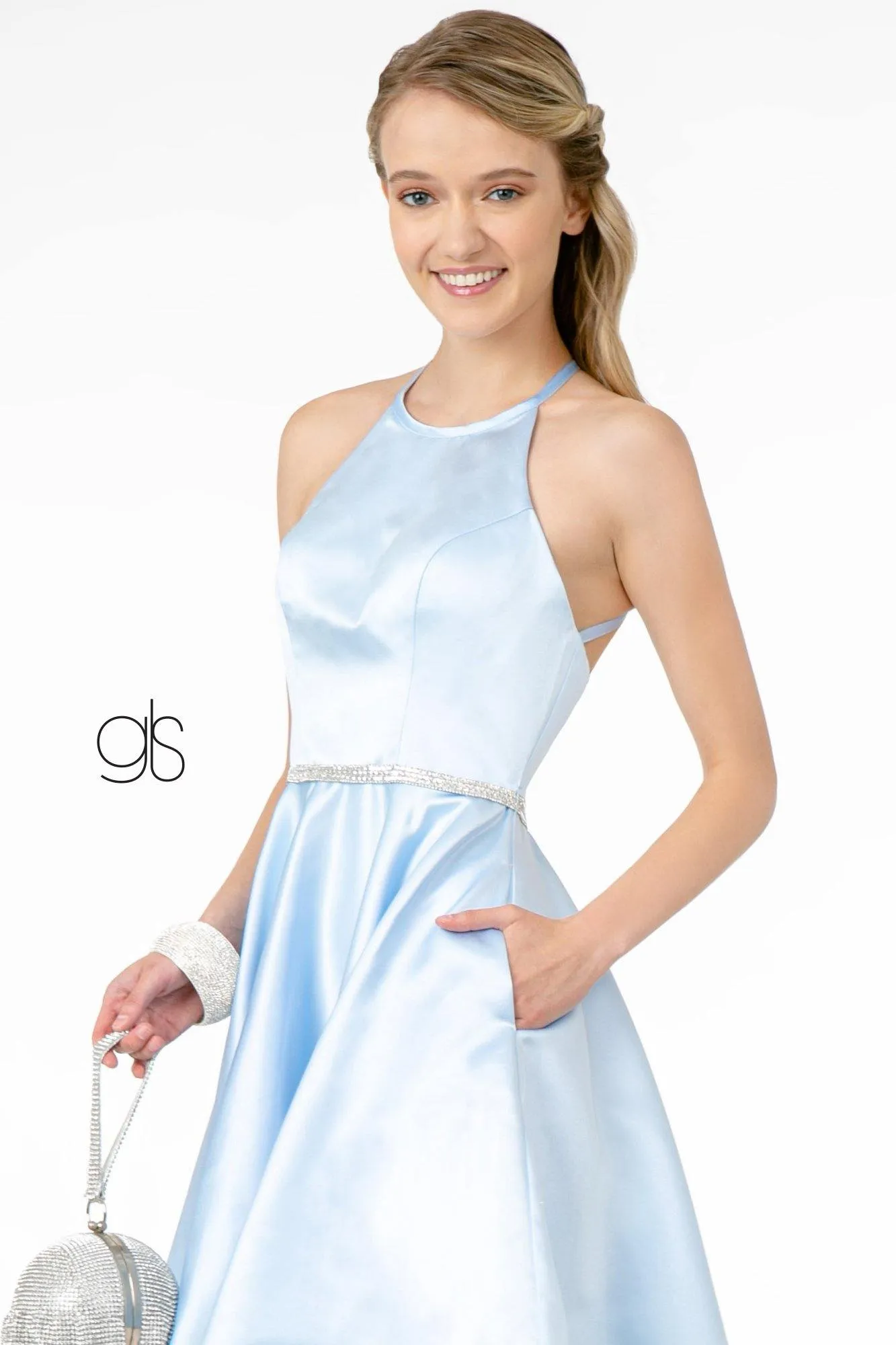 Formal Satin Short Dress Cocktail