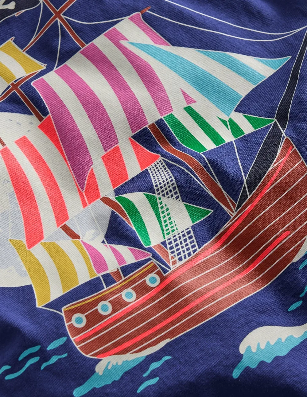 Glow-In-The-Dark T-shirt-Twilight Blue Pirate Ship