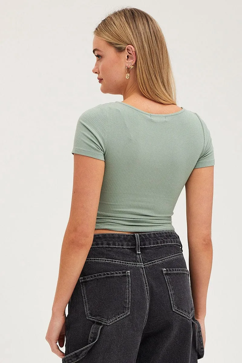Green Smock Top