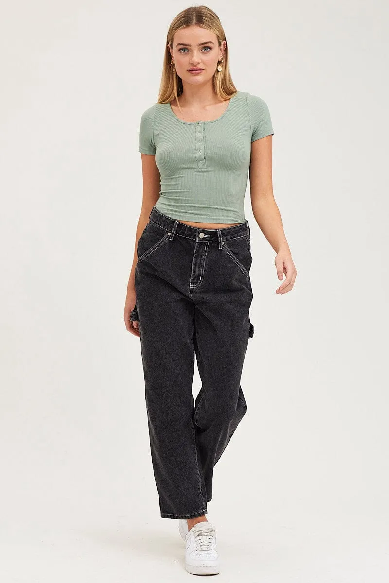 Green Smock Top