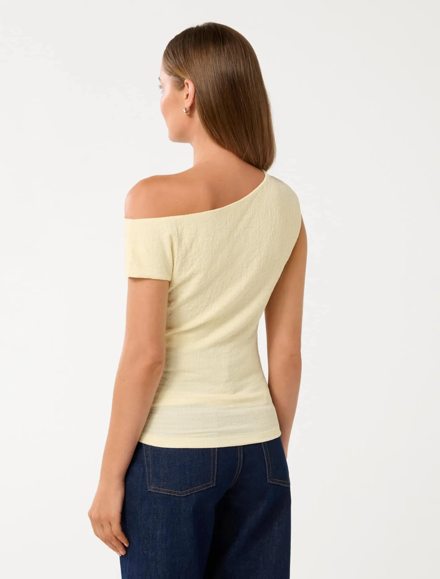 Hallie Ruched Tipped Shoulder Top
