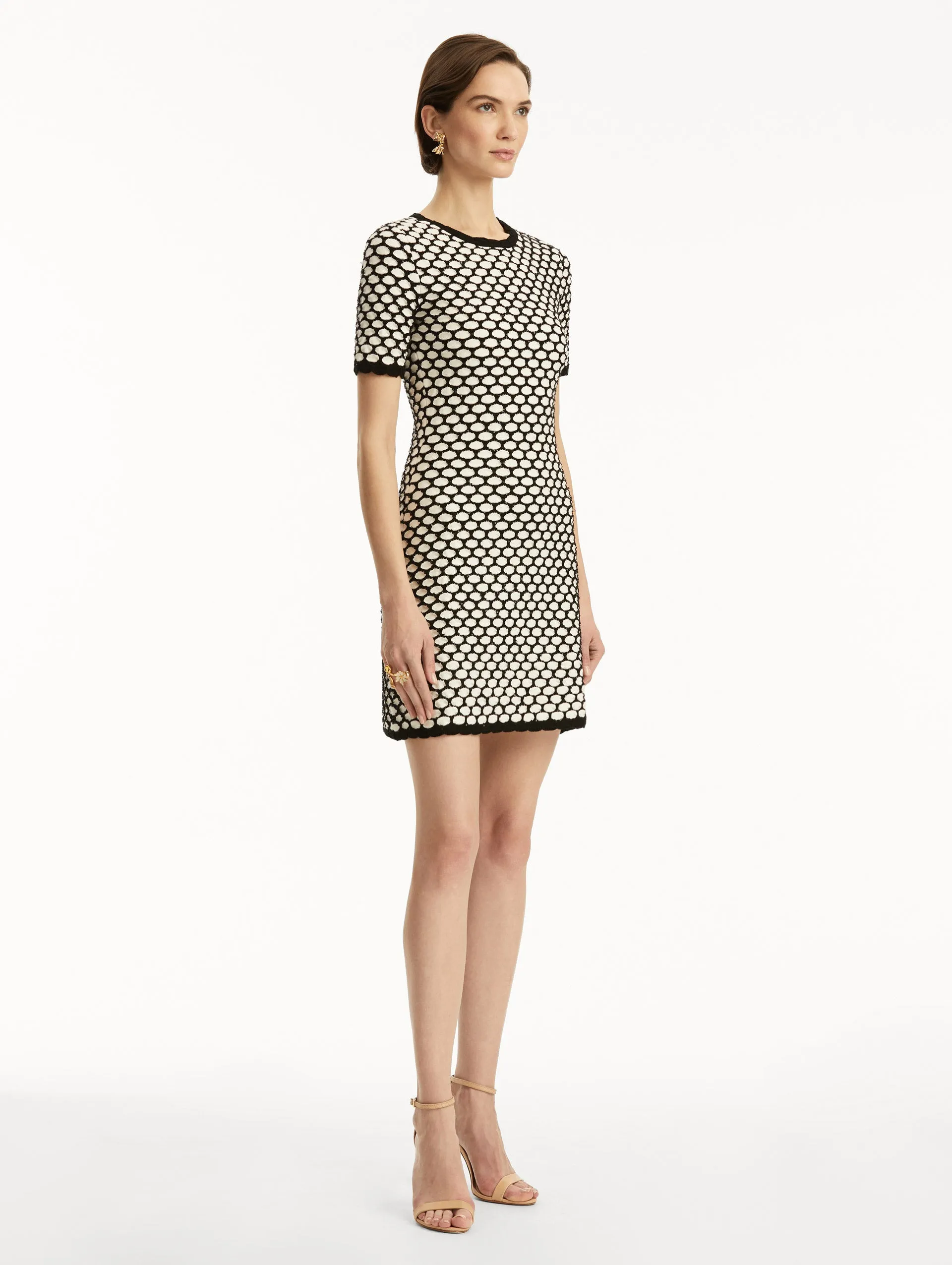 Honeycomb Sequin Knit Dress