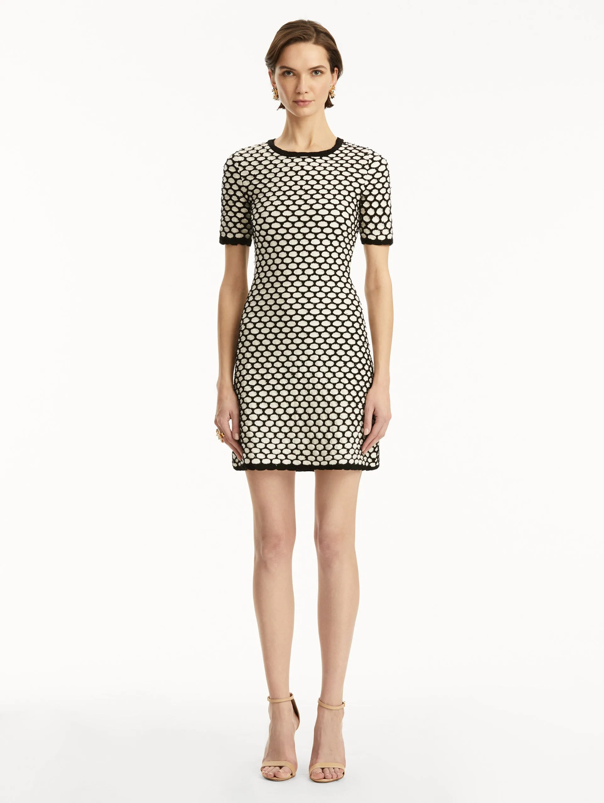 Honeycomb Sequin Knit Dress